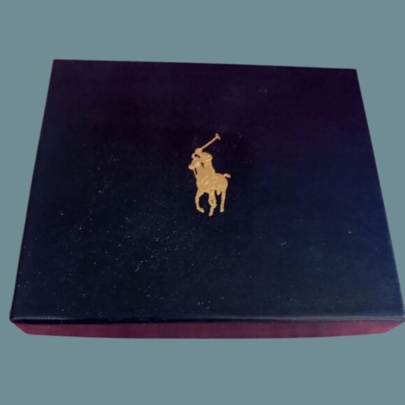 Polo Ralph Lauren Black Leather Bi-Fold Wallet With Box - Picture 3 of 11